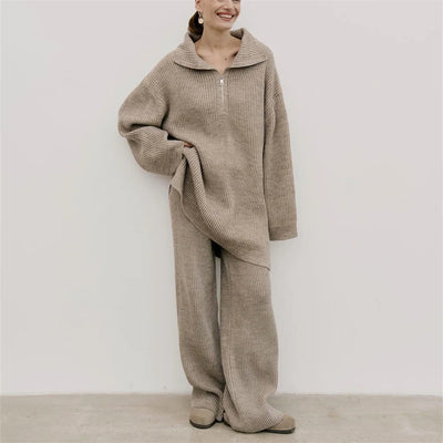 Oversized Ripp-Pullover mit Hose | Naia