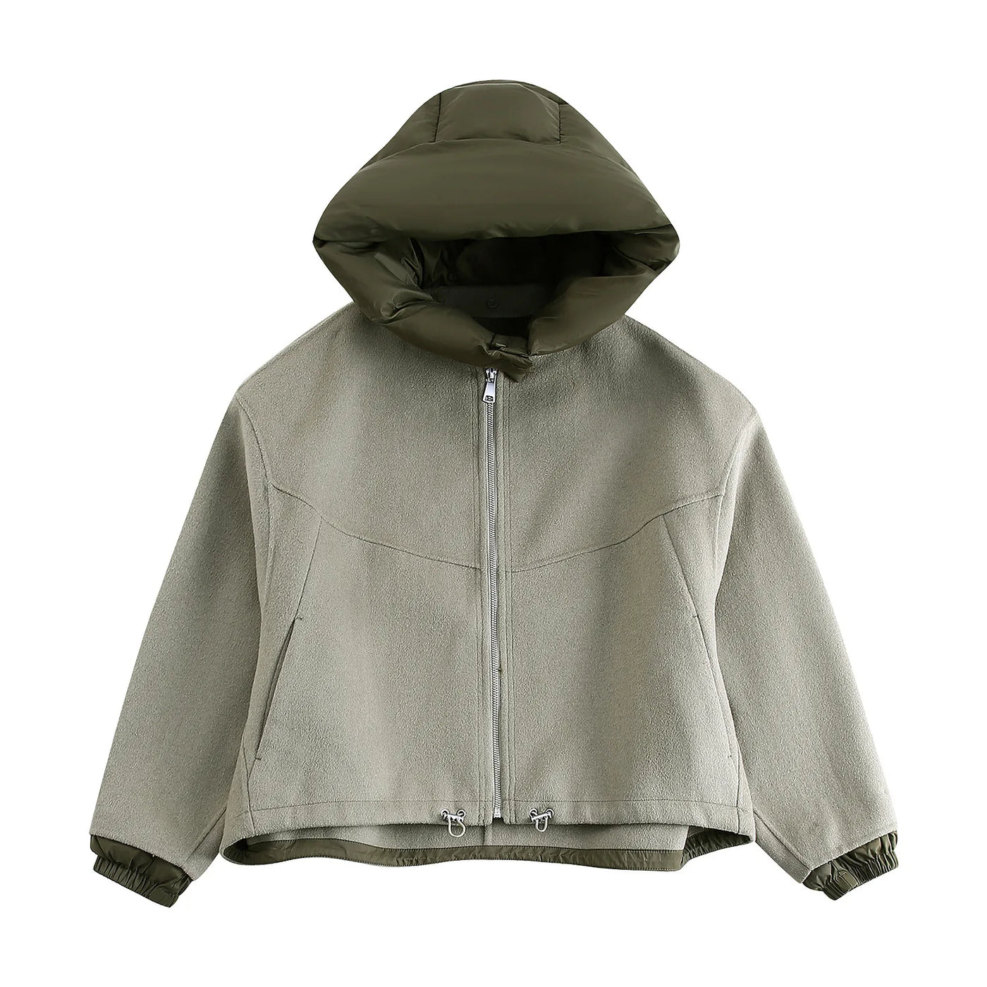 Casual Hooded Jacket mit Patchwork-Design | Naia