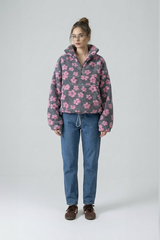 Flower Fleece Half-Zip