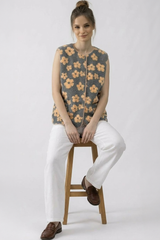 Flower Fleece Vest