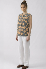 Flower Fleece Vest