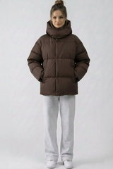 Oversized Pufferjacke mit Kapuze