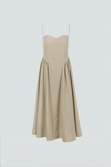 Corsage-Midikleid mit Schwung