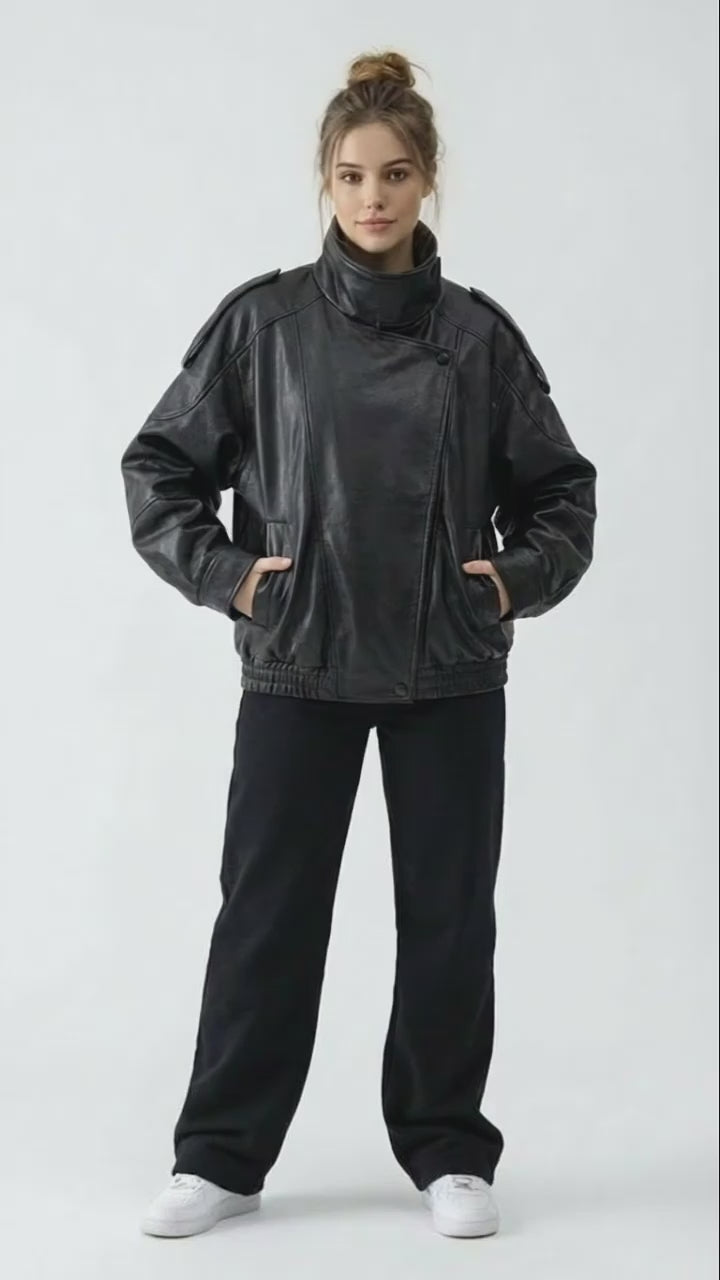 Oversized PU Jacke