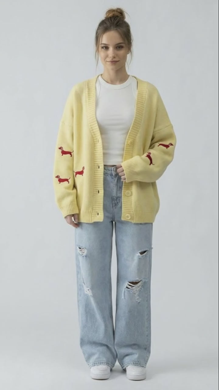 Cardigan mit Dachshund