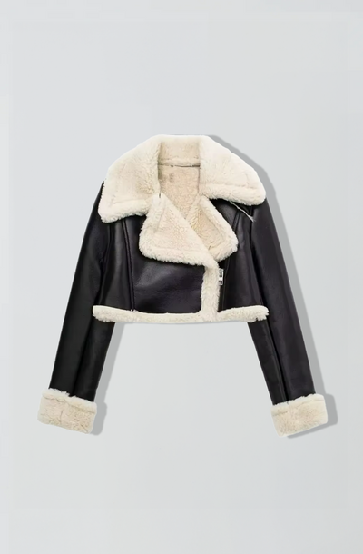 Shearling Cropped Jacke | Léa